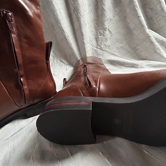 New See by Chloe brown lace trim leather boots sz 38 $450 - Picture 5 of 6